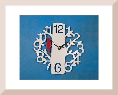 創意木質樹形小鳥掛鐘/客廳時鐘錶家用現代簡約(LS0115)