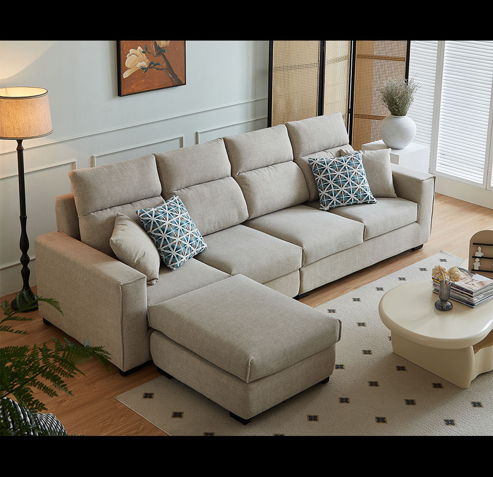 選擇莉蒂亞L型沙發，將為您的居家空間注入品質、舒適與時尚的生活品味