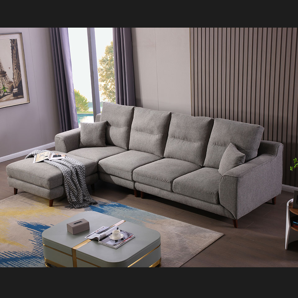 高質感L型沙發推薦，亞麻布流露溫潤的自然氣息，打造溫馨家居感